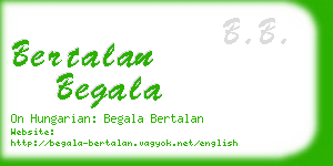 bertalan begala business card